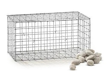 Gabion acier galvanisé L60 x H30 x Pr.30 cm tirants et crampons inclus