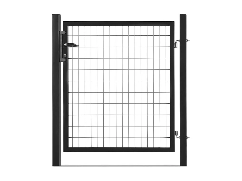 Portillon grillagé en acier galvanisé maille 100 x 50 L 1m20 x 2m00 Noir
