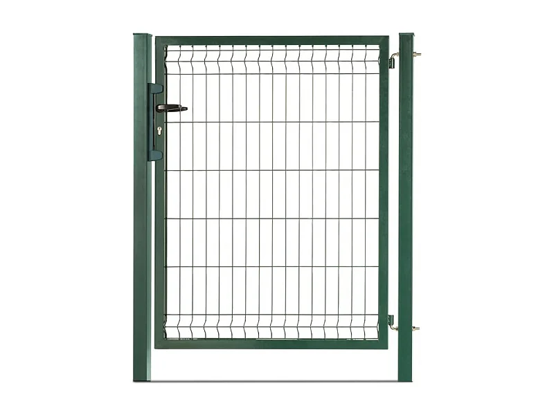 Portillon grillagé en acier galvanisé maille 200 x 50 occultable passage 1m x H 1m80 Vert