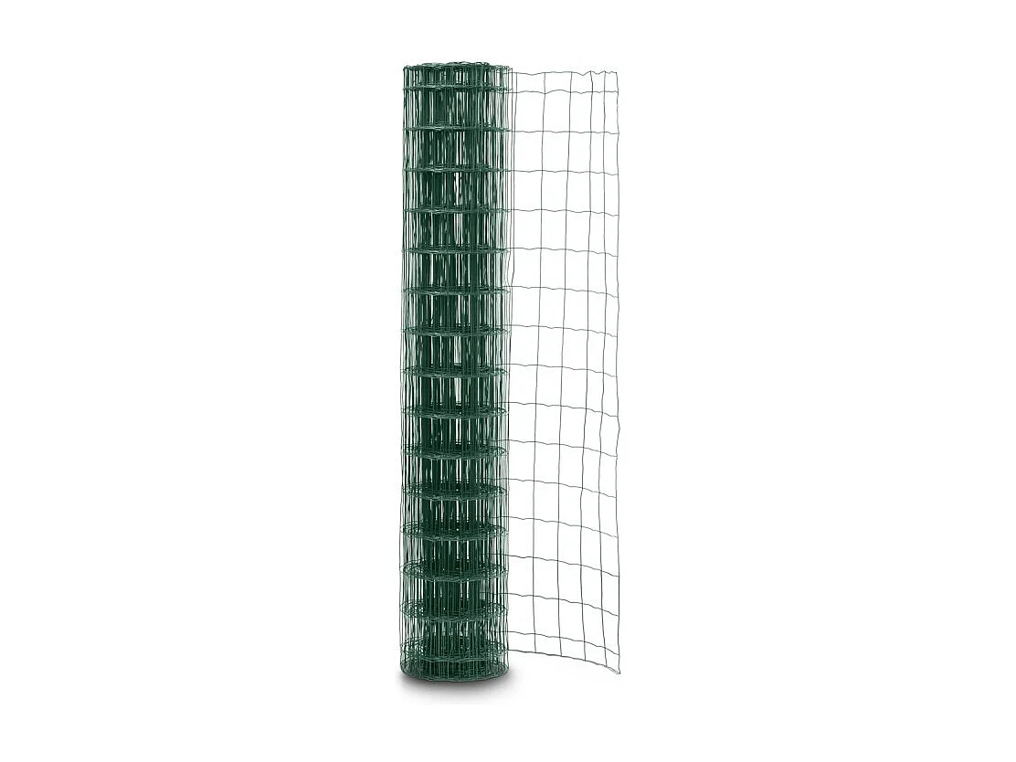 Grillage soudé en rouleau H1m50 x L20m Vert fil 2.1mm maille 100x75 mm Vert