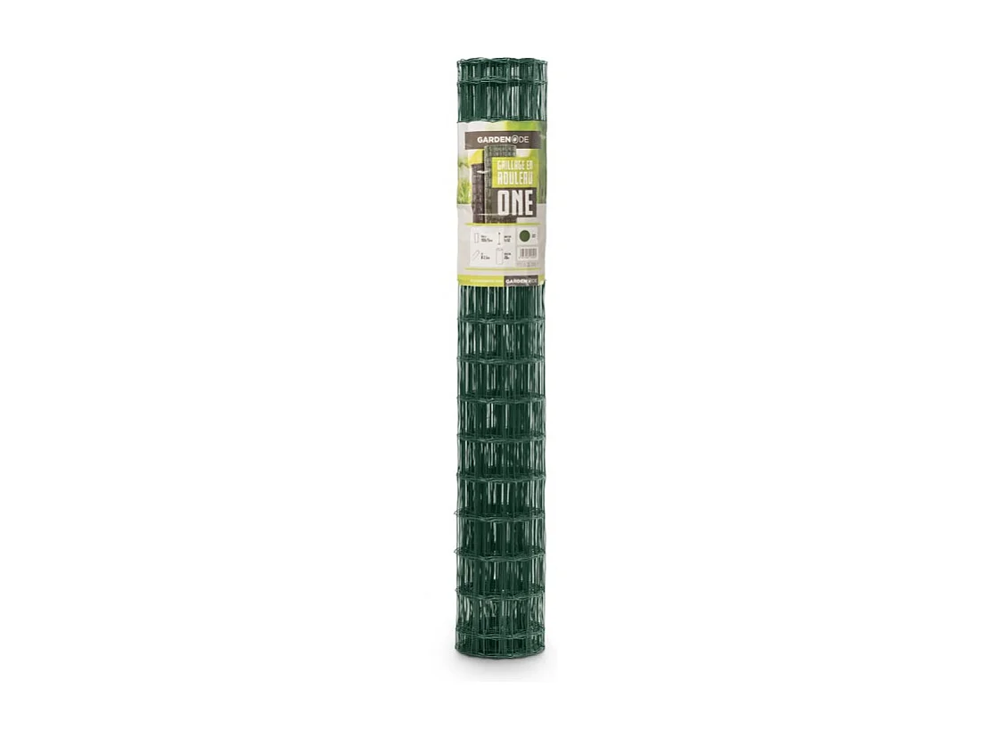 Grillage soudé en rouleau H1m50 x L20m Vert fil 2.1mm maille 100x75 mm Vert