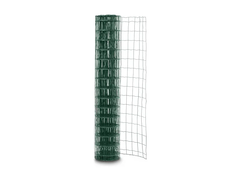 Grillage soudé en rouleau H1m50 x L20m Vert fil 2.1mm maille 100x75 mm Vert