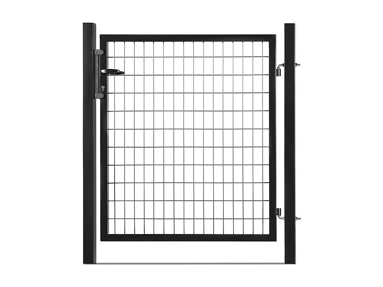 Portillon grillagé en acier galvanisé maille 100 x 50 L 1m x H 2m00 Noir