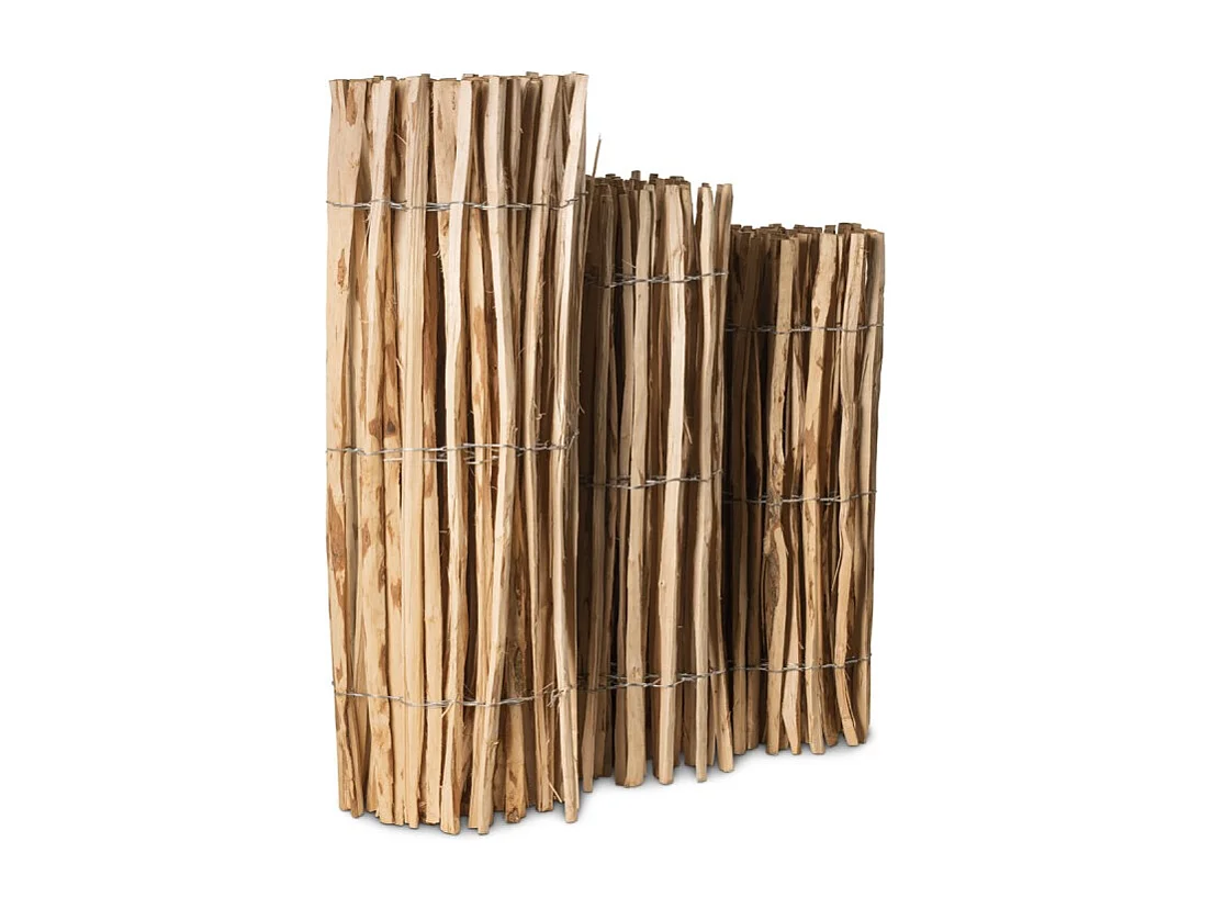 Ganivelle clôture en bois L 5m x H 1m00 - Espacement des piquets 3 à 5 cm