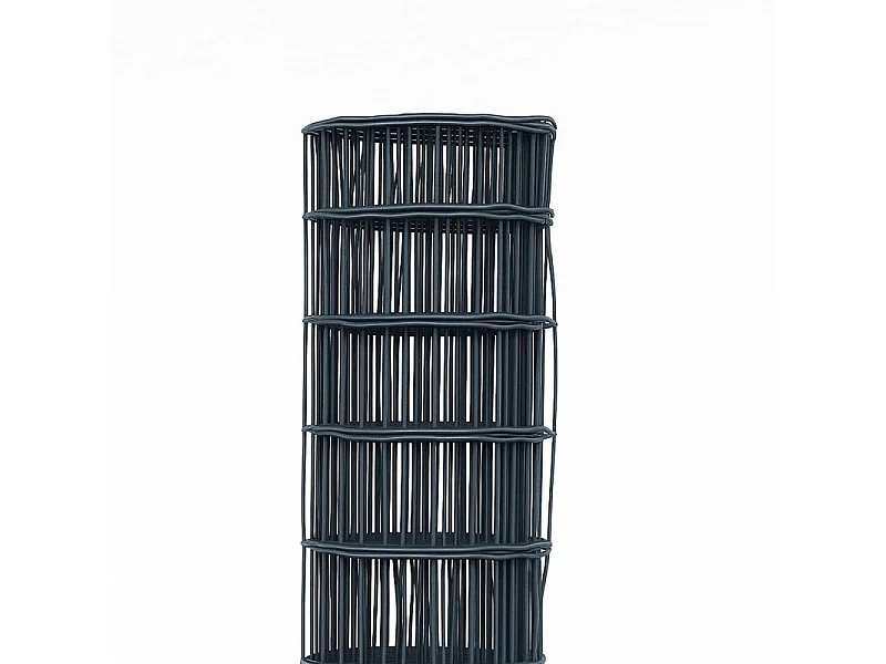 Grillage en rouleau acier galvanisé maille 100x100 mm H1m00 x L20 m - Gris anthracite - Hauteur 1m00