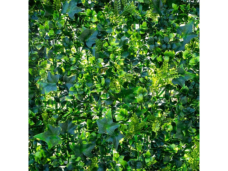Plantenmuur - 1x1m - Ivy - Kunstof Paneel - UV-Bestendig - Waterbestendig