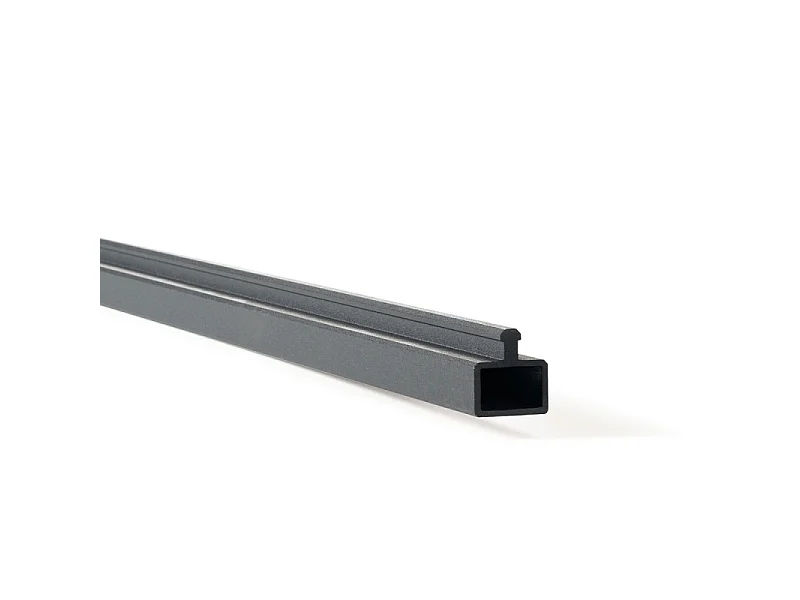 Kit clôture composite et aluminium à sceller H 1m80 L 16m20 gris anthracite avec renforts acier - Palissade - Brise vue