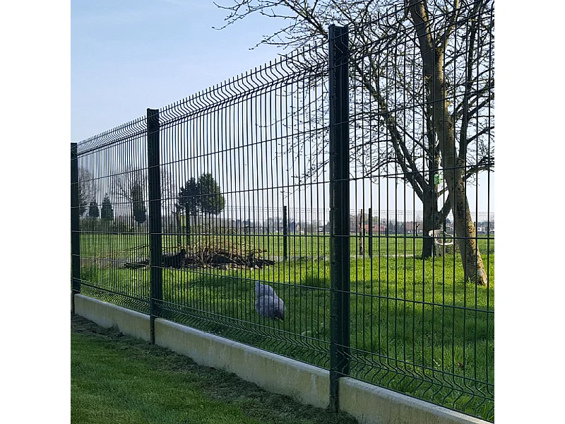 Kit complet grillage rigide avec soubassement longueur 20m - Hauteur 1m80 - Gris anthracite