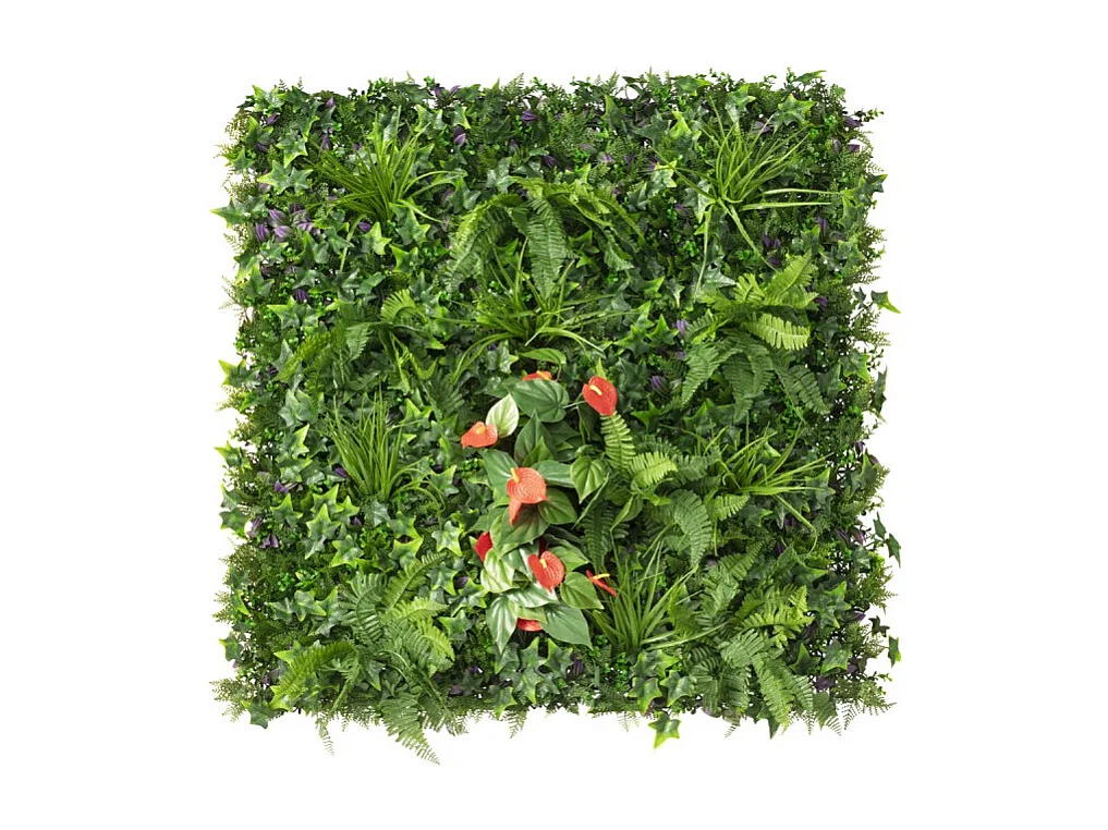 Tropisch Plantenmuur - Kunststof - 1x1 m - UV-Bestendig - Waterbestendig