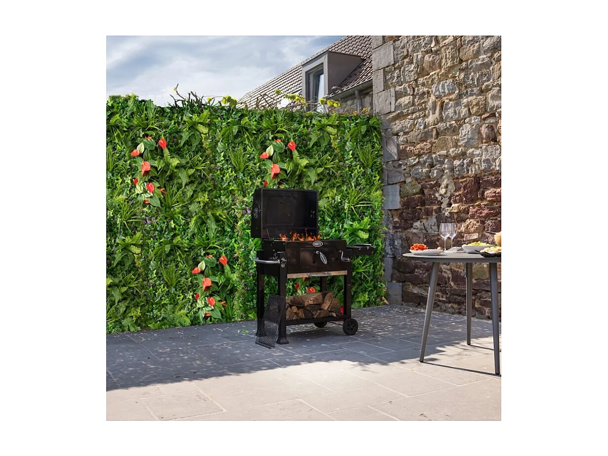 Tropisch Plantenmuur - Kunststof - 1x1 m - UV-Bestendig - Waterbestendig