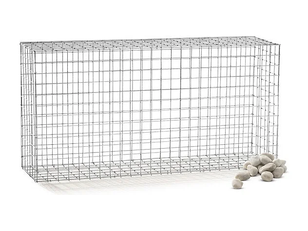 Gabion acier galvanisé L120 x H60 x Pr.30 cm tirants et crampons inclus