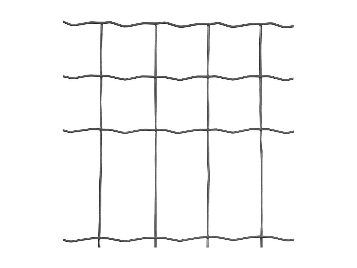 Grillage soudé en rouleau H1m80 x L25m fil 2.5mm maille 100x50 mm Gris anthracite