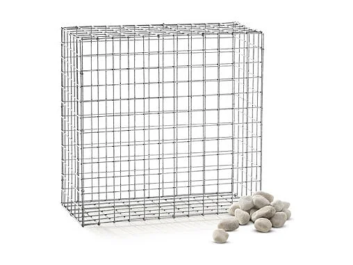 Gabion acier galvanisé L60 x H60 x Pr.30 cm tirants et crampons inclus