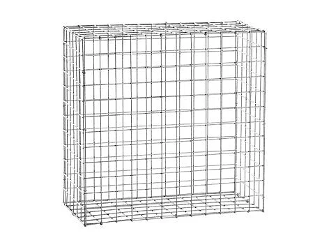 Gabion acier galvanisé L60 x H60 x Pr.30 cm tirants et crampons inclus