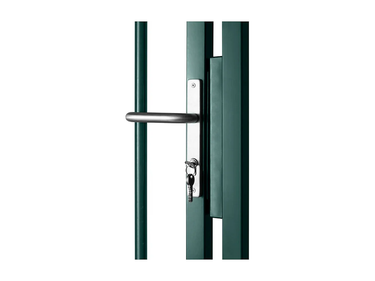 Portail barreaudé acier galvanisé passage 4m00 H 2m00 Vert