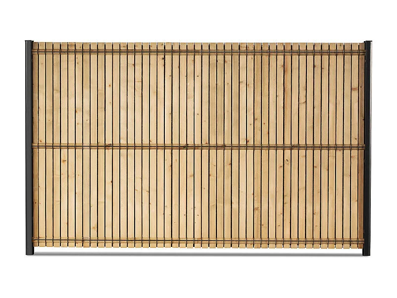 Kit occultation lamelles bois pin pour panneau rigide maille 55 H 1m93 L 2m50 ep 8mm