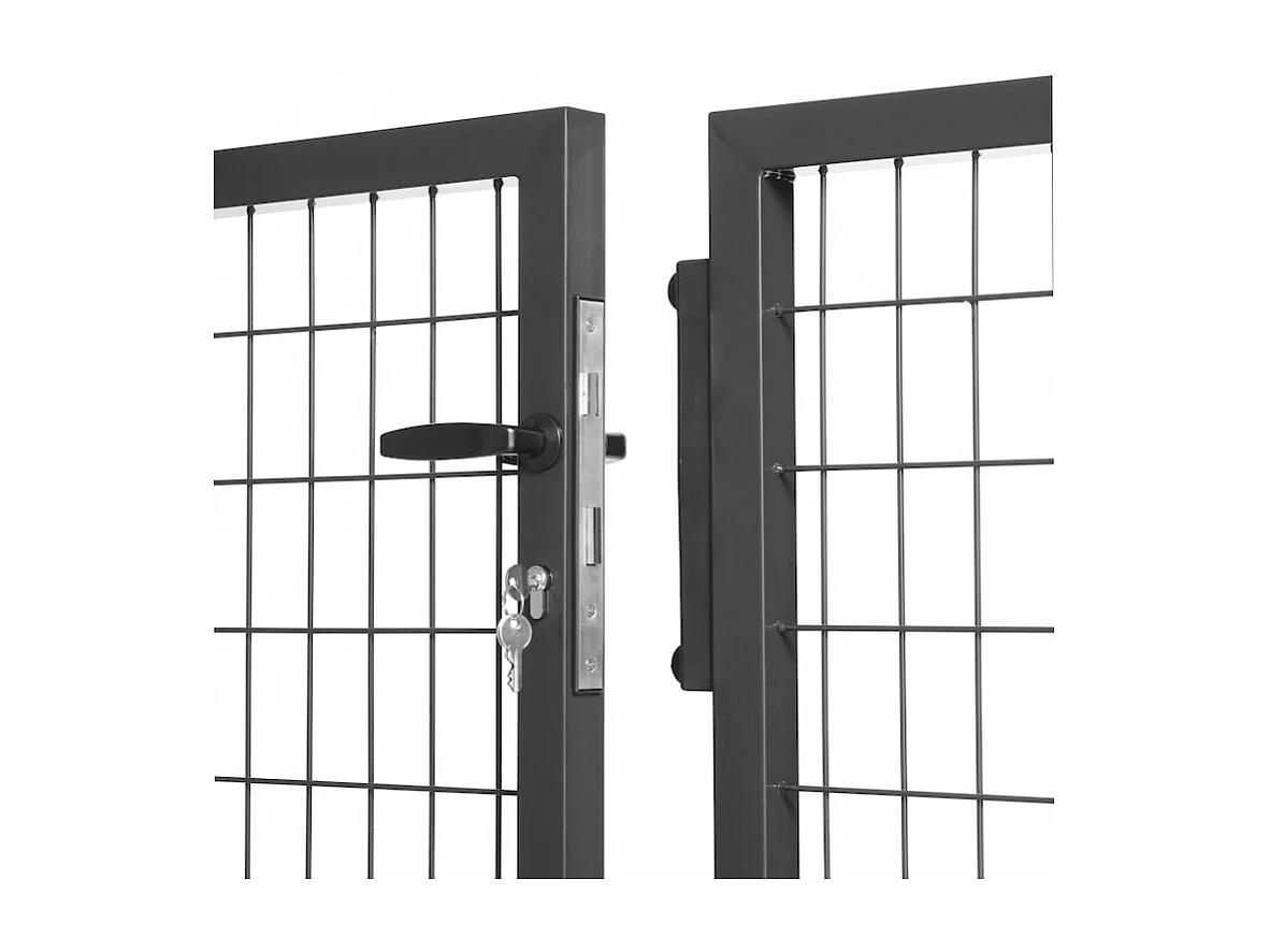 Portail grillagé Square passage 4m ht 1m70 gris anthracite