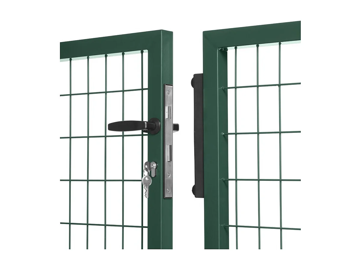 Portail grillagé acier galvanisé L 3m Vert H 1m00