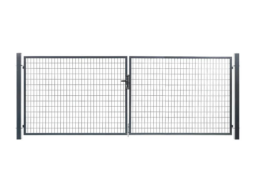 Portail grillagé Square passage 4m ht 1m20 gris anthracite