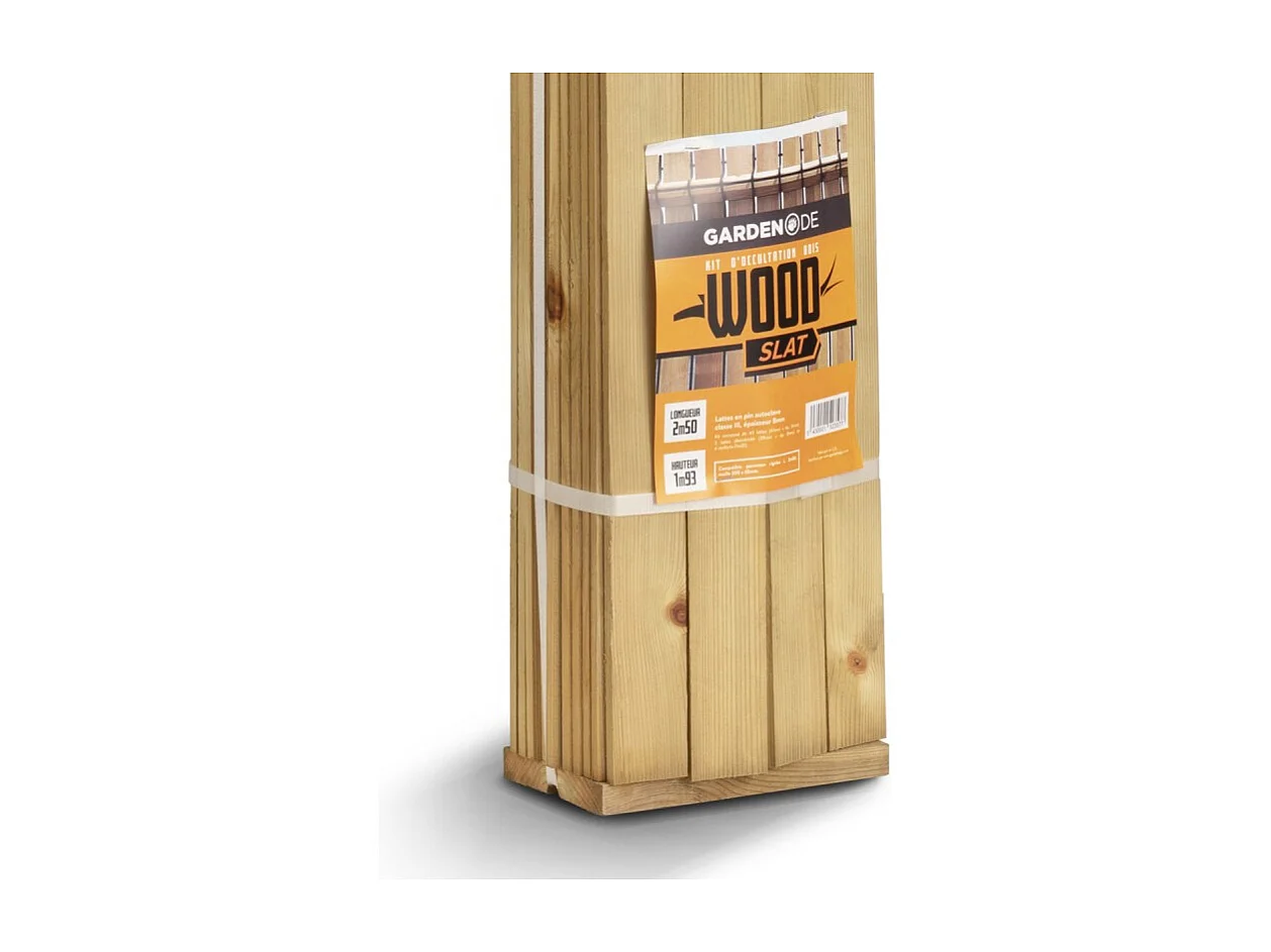 Houten blinderingskit gaas 55mm 2,50x1,03m Wood Slat