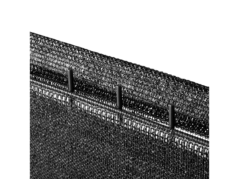 Brise vue toile en rouleau haute densité Occultation très élevée (350gr/m²) H 1m73 longueur 5M - Noir