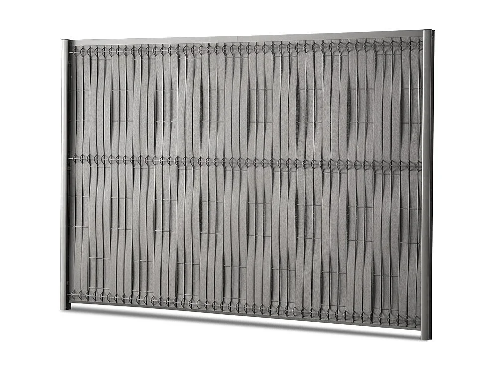 Kit de lamelles occultantes en bois composite à tresser H1m53 x L 2m50 maille 55 Gris quartz