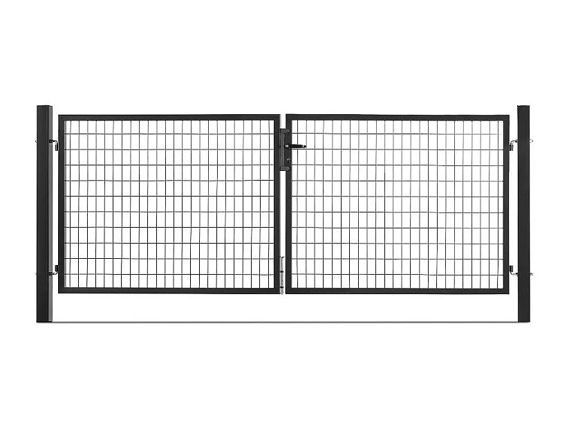 Portail grillagé Square passage 4m ht 1m70 noir