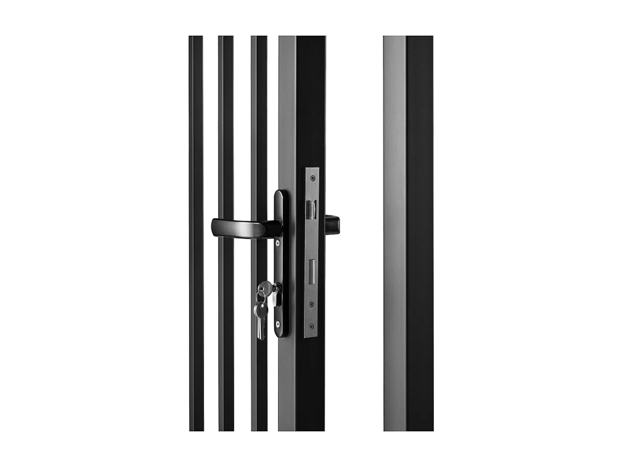 Portail aluminium tradition style ferronnerie 3m50 Noir