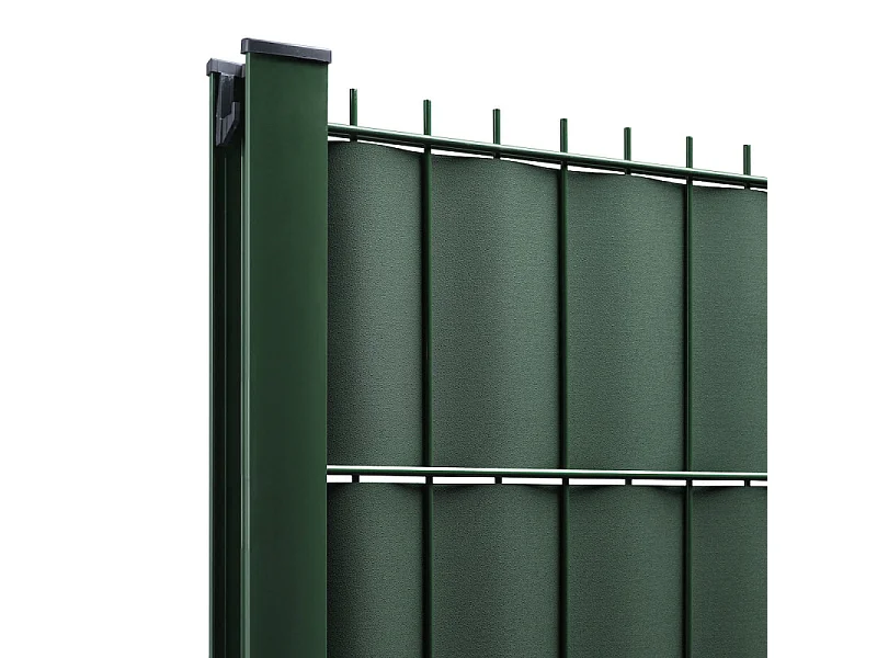 Kit Lamelles PVC Bande Brise vue pour panneau double fils - L 2m50 - H 1m63 - Vert