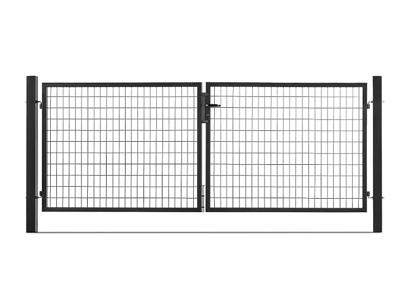 Portail grillagé Square passage 4m ht 1m20 noir