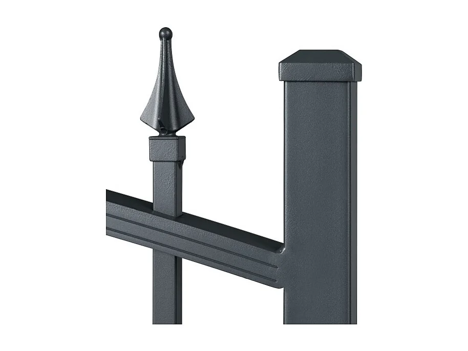 Portail aluminium tradition style ferronnerie 4m Gris