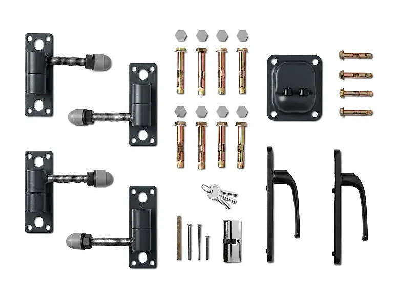 Portail aluminium tradition style ferronnerie 4m Gris