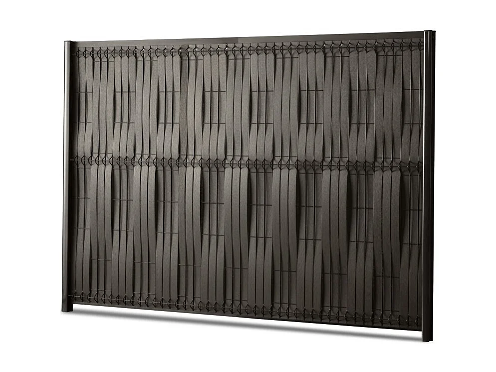 Kit de lamelles occultantes en bois composite à tresser H1m53 x L 2m50 maille 55 Gris anthracite