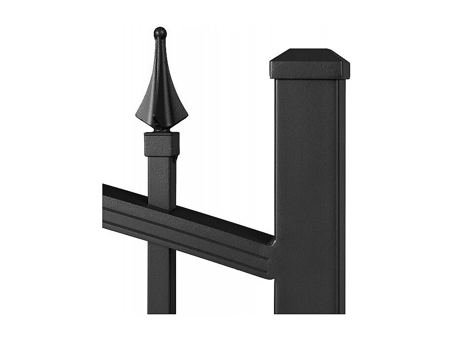 Portail aluminium tradition style ferronnerie 4m Noir