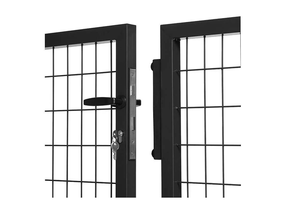 Portail grillagé Square passage 4m ht 1m50 noir