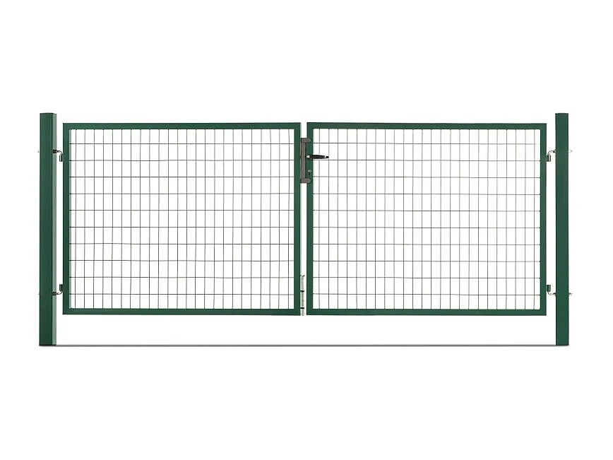 Portail grillagé acier galvanisé L 3m Vert H 1m50