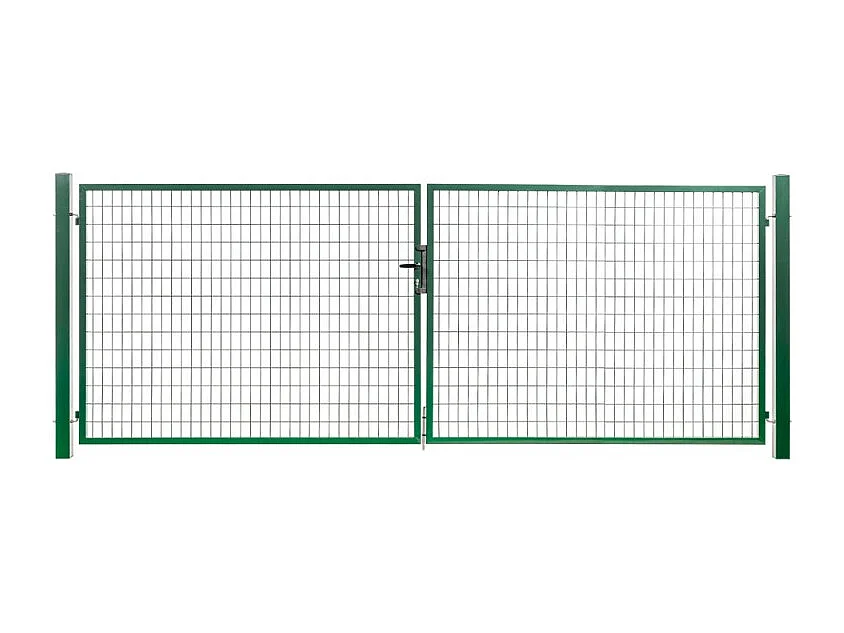 Portail grillagé Square passage 4m ht 1m70 vert