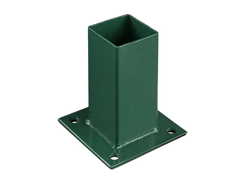 Platine de fixation 60 x 60 mm pour portillon grillagé Vert