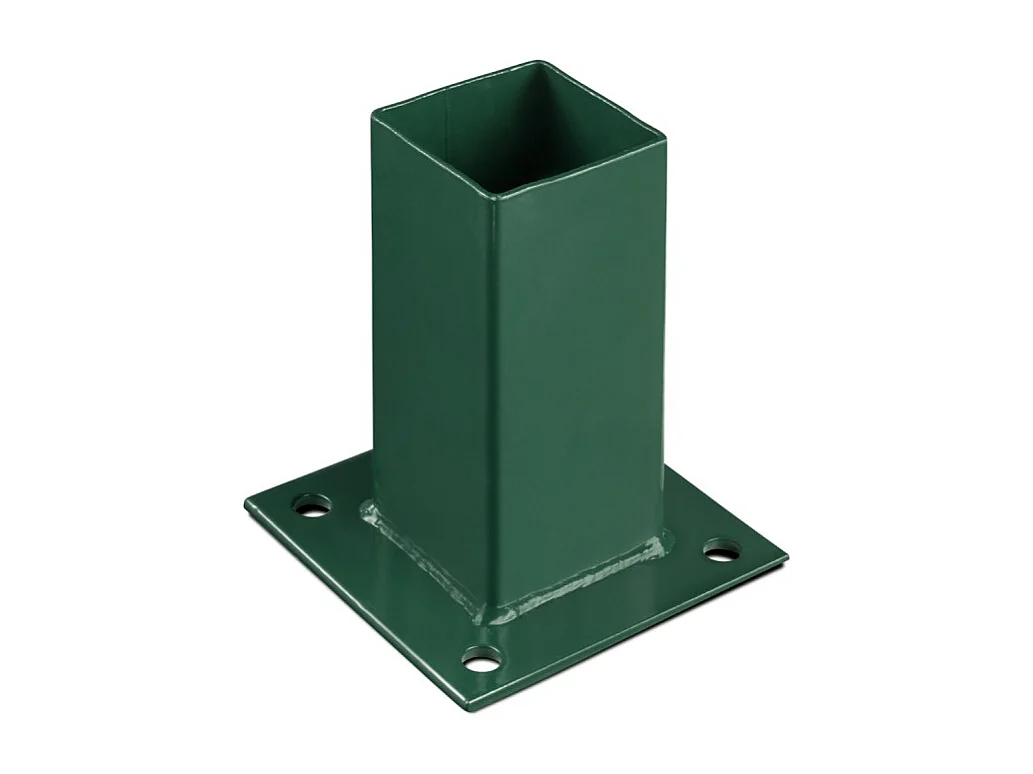 Platine de fixation 60 x 60 mm pour portillon grillagé Vert