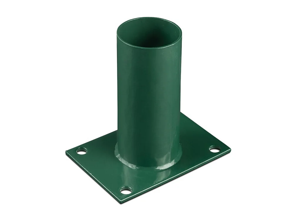 Platine de fixation diamètre 60 mm pour portillon grillagé Vert