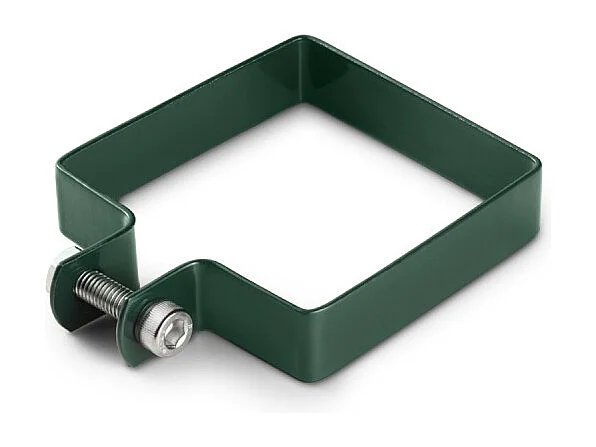 Collier de fixation carré 60 x 60 mm pour portillon grillagé Vert