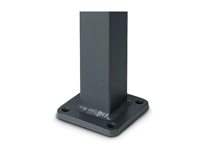 Poteau aluminium sur platine avec chapeau H 86.5 cm Gris