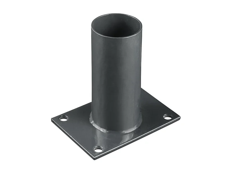 Platine de fixation diamètre 60 mm pour portillon grillagé Gris anthracite