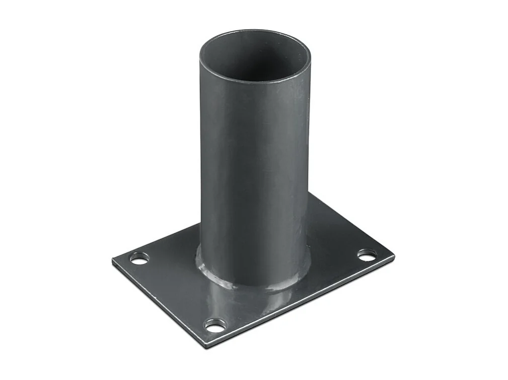 Platine de fixation diamètre 60 mm pour portillon grillagé Gris anthracite