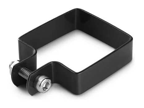 Collier de fixation carré 80 x 80 mm pour portillon grillagé Noir