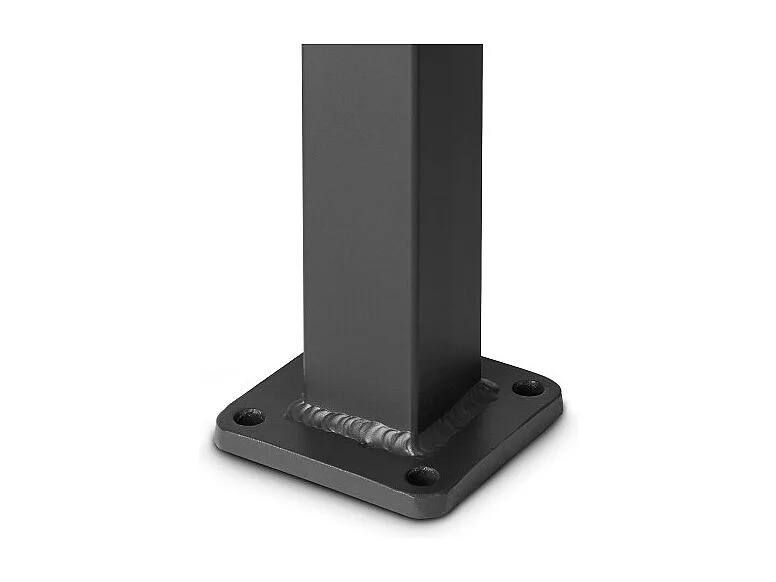 Poteau aluminium sur platine avec chapeau H 86.5 cm Noir