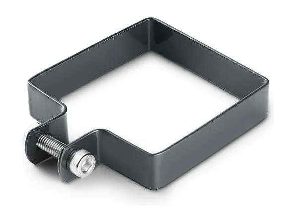 Collier de fixation carré 60 x 60 mm pour portillon grillagé Gris anthracite
