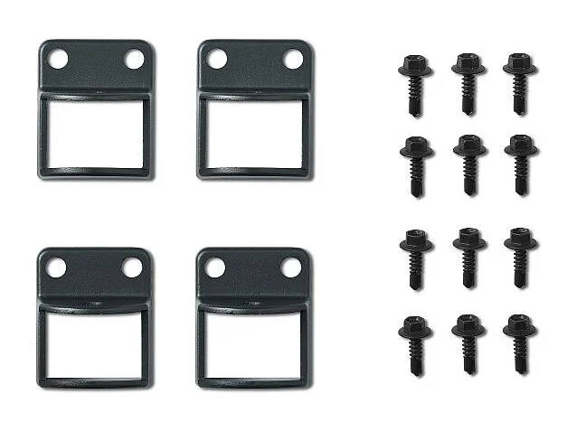 Lot de 4 fixations pour clôture aluminium Gris