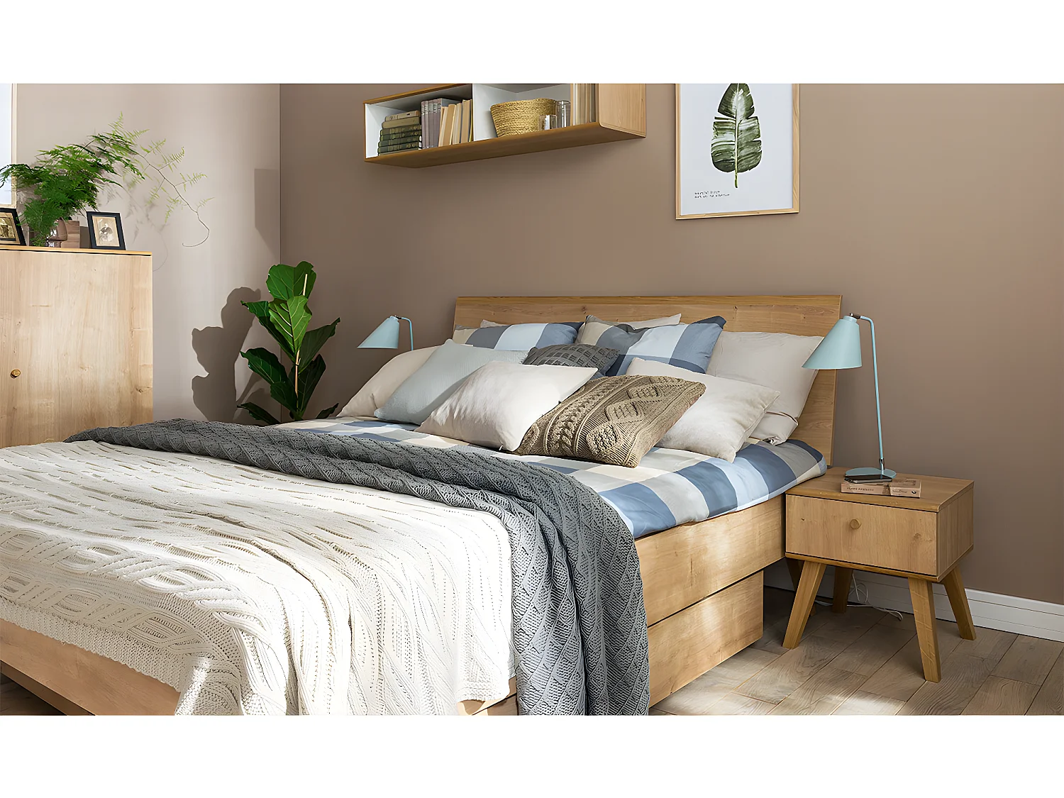 Lit 180x200cm Nature Bois