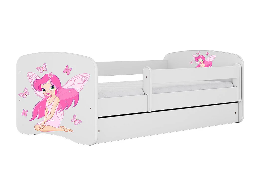Cama 180 X 80 Cm Kocot Kids Com Gaveta Babydreams Fairy Borboletas White